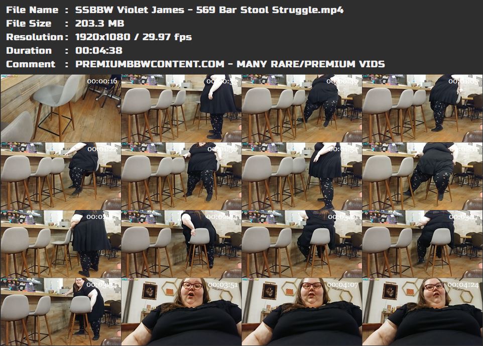 SSBBW Violet James - 569 Bar Stool Struggle thumbnails