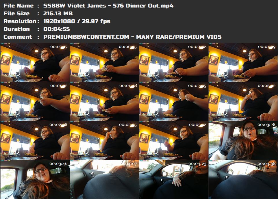 SSBBW Violet James - 576 Dinner Out thumbnails