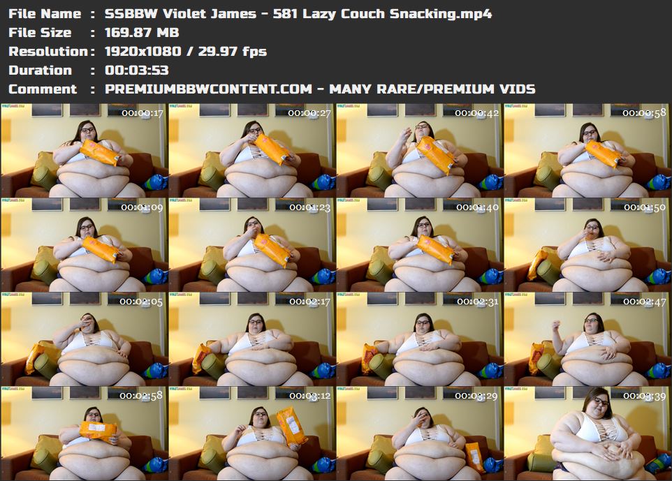 SSBBW Violet James - 581 Lazy Couch Snacking thumbnails