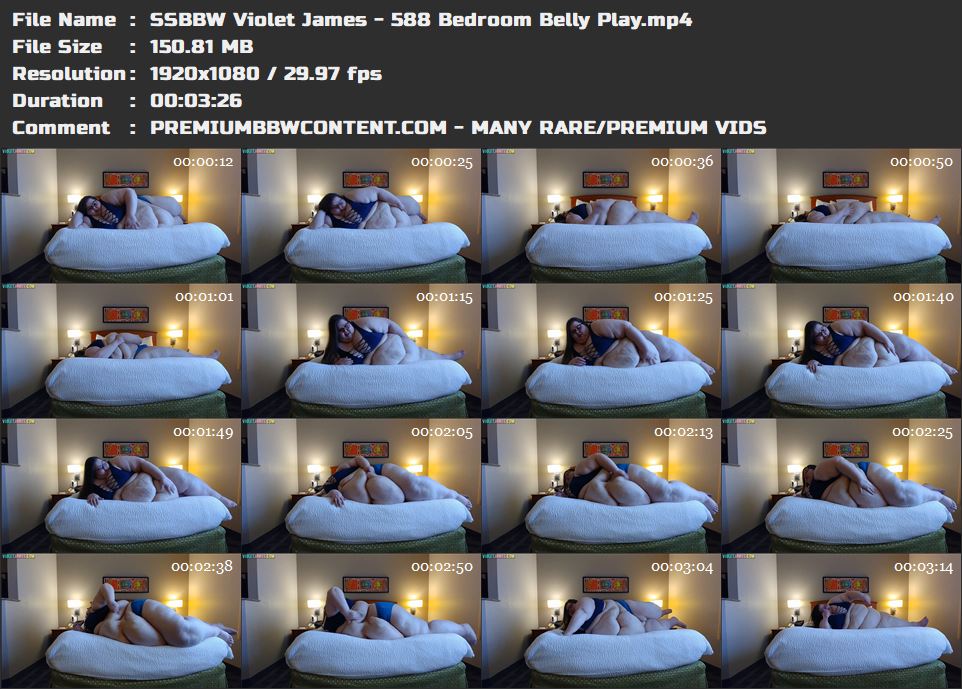 SSBBW Violet James - 588 Bedroom Belly Play thumbnails