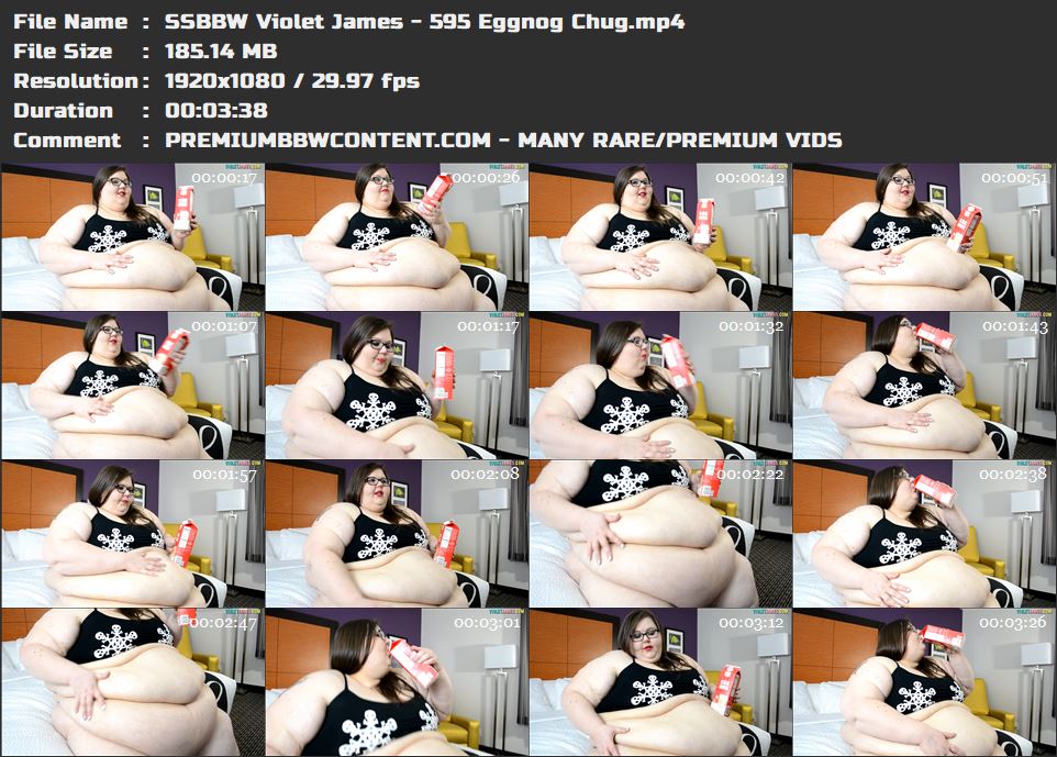SSBBW Violet James - 595 Eggnog Chug thumbnails
