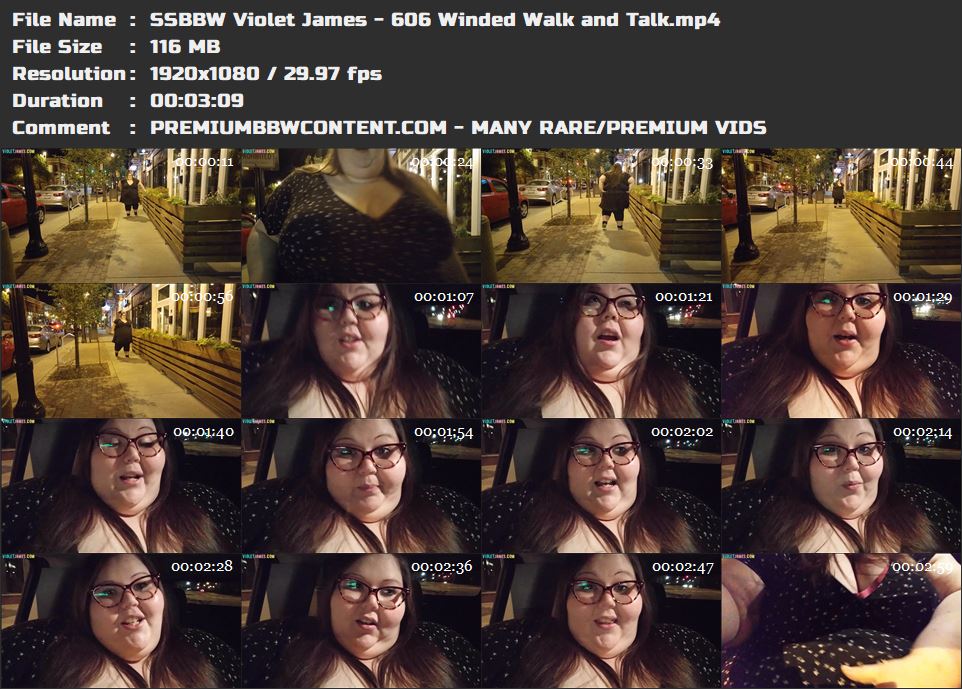 SSBBW Violet James - 606 Winded Walk and Talk thumbnails