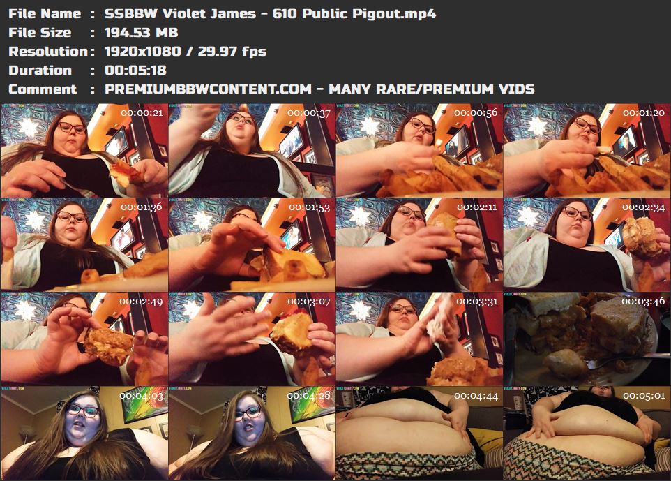 SSBBW Violet James - 610 Public Pigout thumbnails