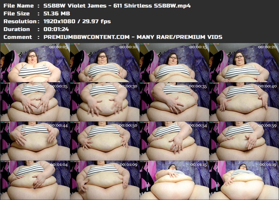 SSBBW Violet James - 611 Shirtless SSBBW thumbnails