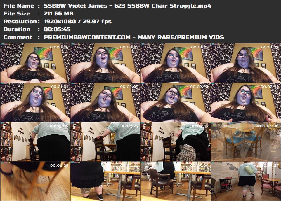 SSBBW Violet James - 623 SSBBW Chair Struggle thumbnails