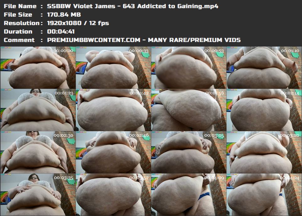 SSBBW Violet James - 643 Addicted to Gaining thumbnails
