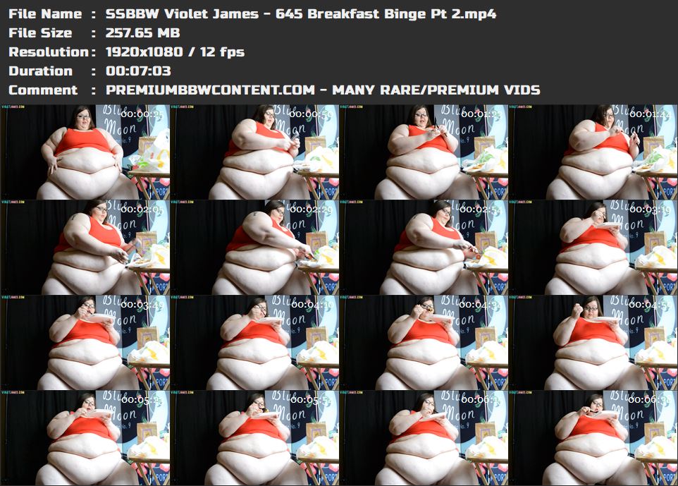 SSBBW Violet James - 645 Breakfast Binge Pt 2 thumbnails