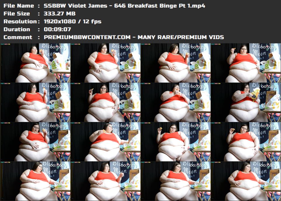 SSBBW Violet James - 646 Breakfast Binge Pt 1 thumbnails