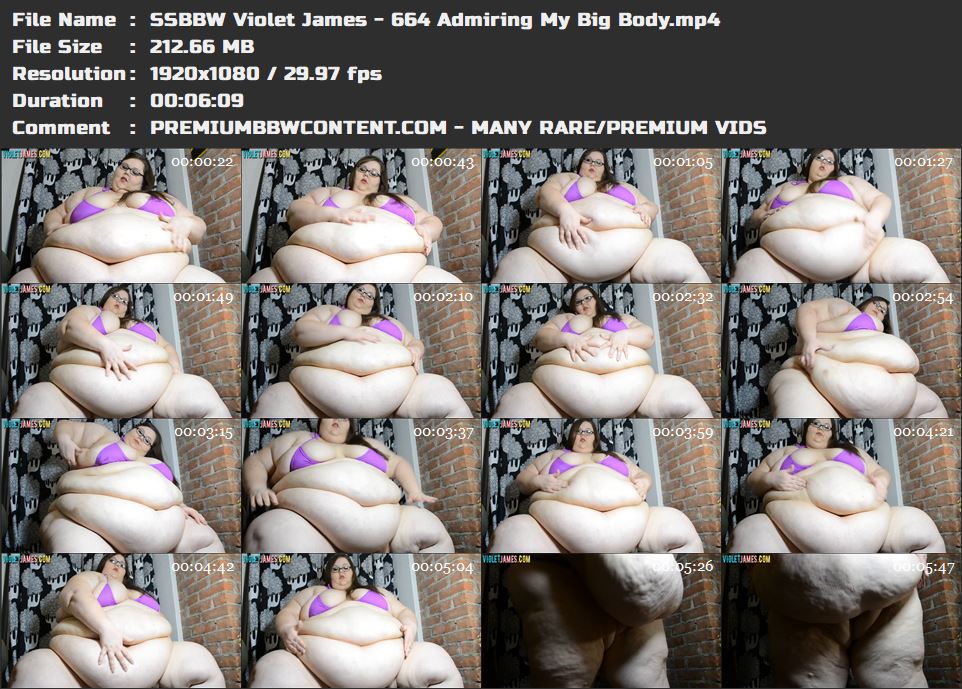 SSBBW Violet James - 664 Admiring My Big Body thumbnails