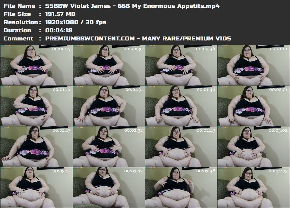 SSBBW Violet James - 668 My Enormous Appetite thumbnails
