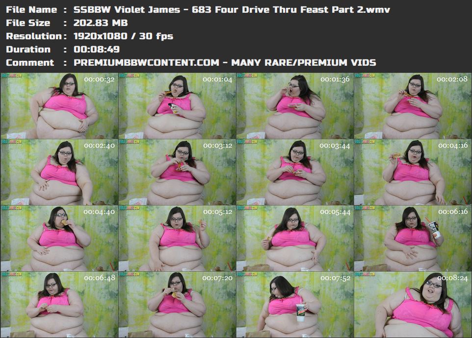 SSBBW Violet James - 683 Four Drive Thru Feast Part 2 thumbnails
