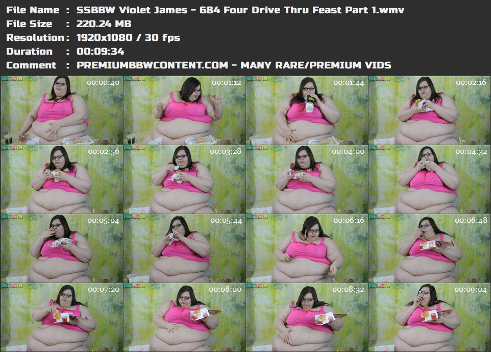 SSBBW Violet James - 684 Four Drive Thru Feast Part 1 thumbnails