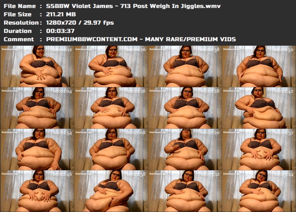 SSBBW Violet James - 713 Post Weigh In Jiggles thumbnails