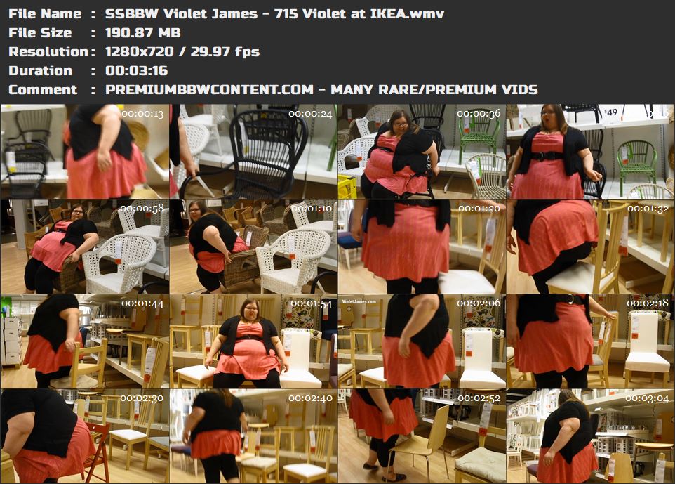 SSBBW Violet James - 715 Violet at IKEA thumbnails