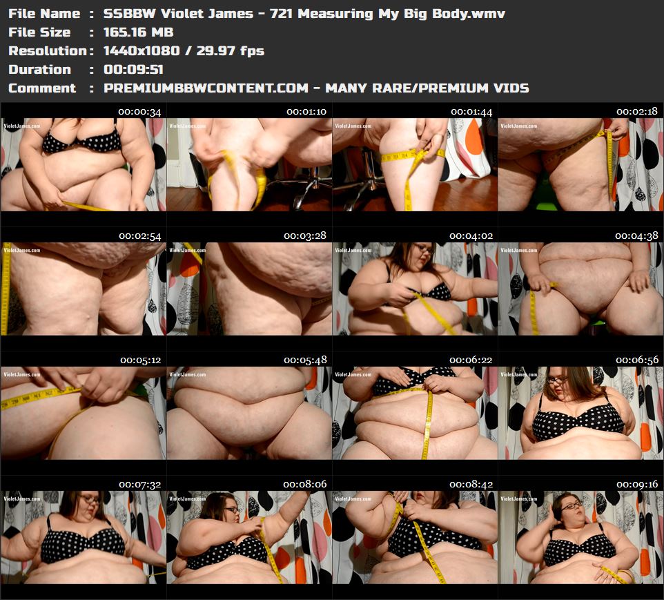 SSBBW Violet James - 721 Measuring My Big Body thumbnails