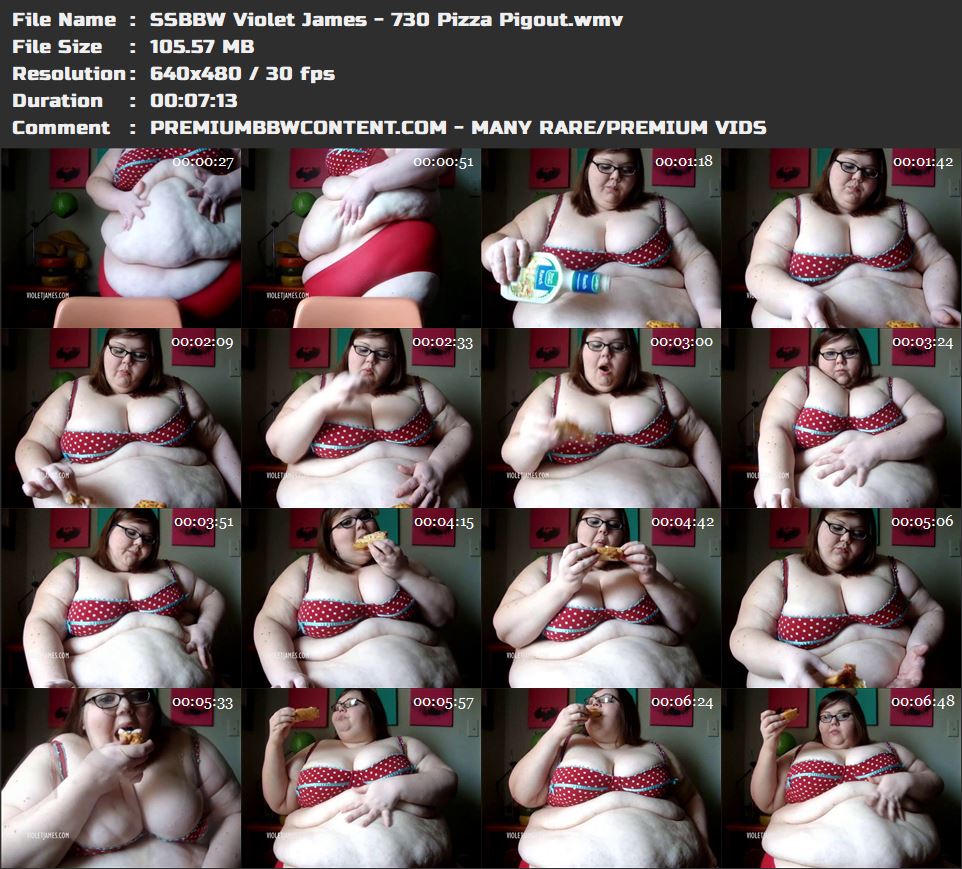 SSBBW Violet James - 730 Pizza Pigout thumbnails