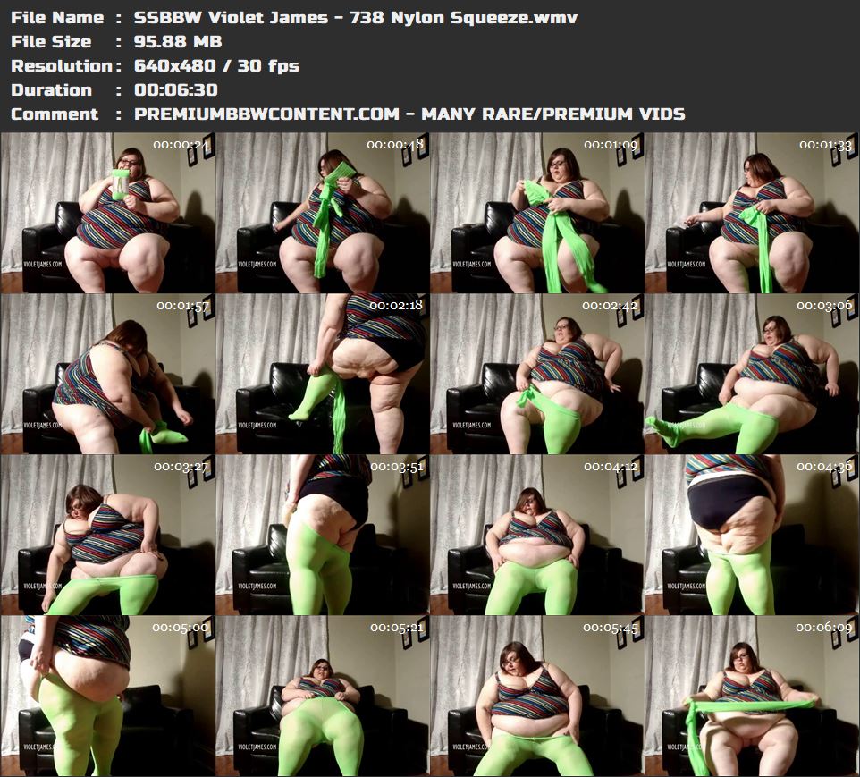 SSBBW Violet James - 738 Nylon Squeeze thumbnails
