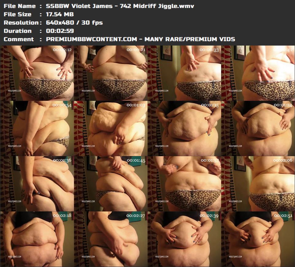 SSBBW Violet James - 742 Midriff Jiggle thumbnails