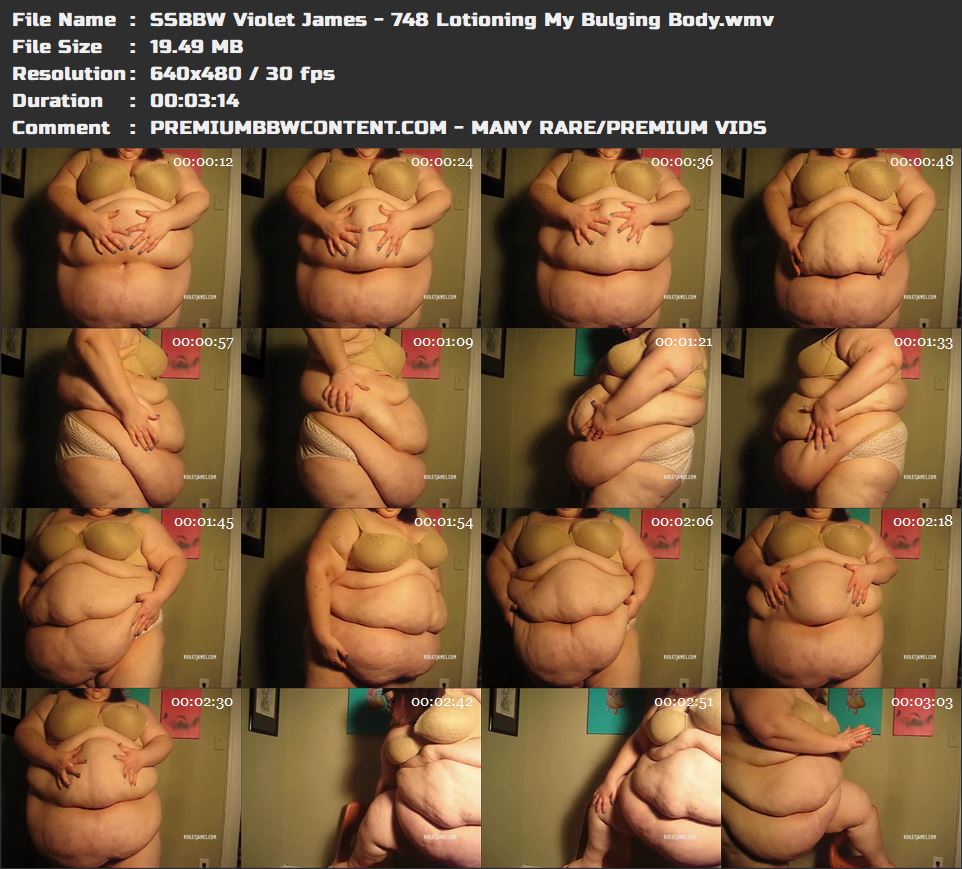 SSBBW Violet James - 748 Lotioning My Bulging Body thumbnails
