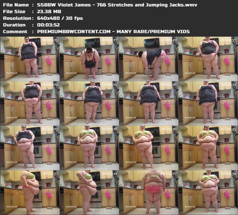 SSBBW Violet James - 766 Stretches and Jumping Jacks thumbnails