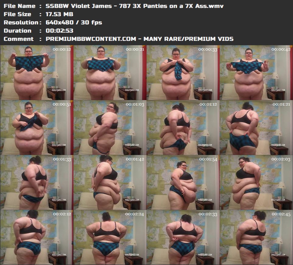 SSBBW Violet James - 787 3X Panties on a 7X Ass thumbnails