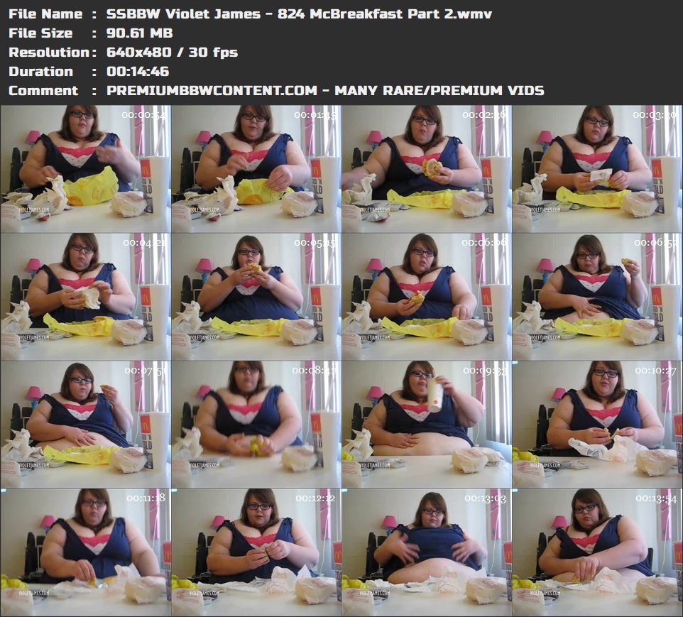SSBBW Violet James - 824 McBreakfast Part 2 thumbnails