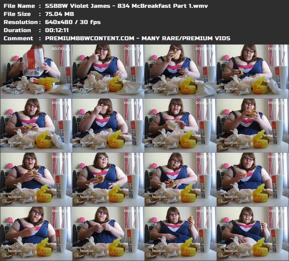 SSBBW Violet James - 834 McBreakfast Part 1 thumbnails