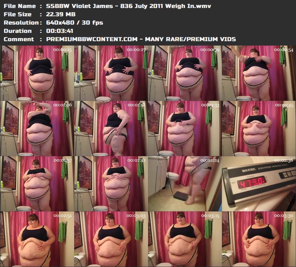 SSBBW Violet James - 836 July 2011 Weigh In thumbnails