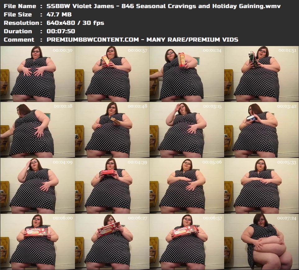 SSBBW Violet James - 846 Seasonal Cravings and Holiday Gaining thumbnails