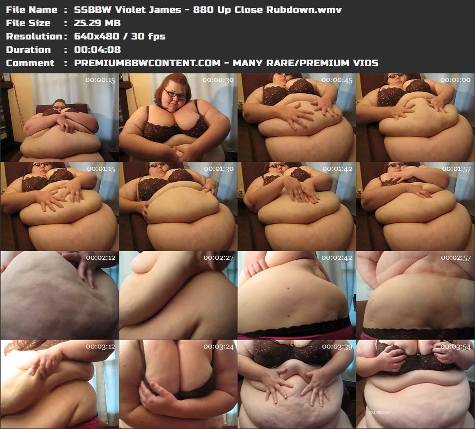 SSBBW Violet James - 880 Up Close Rubdown thumbnails
