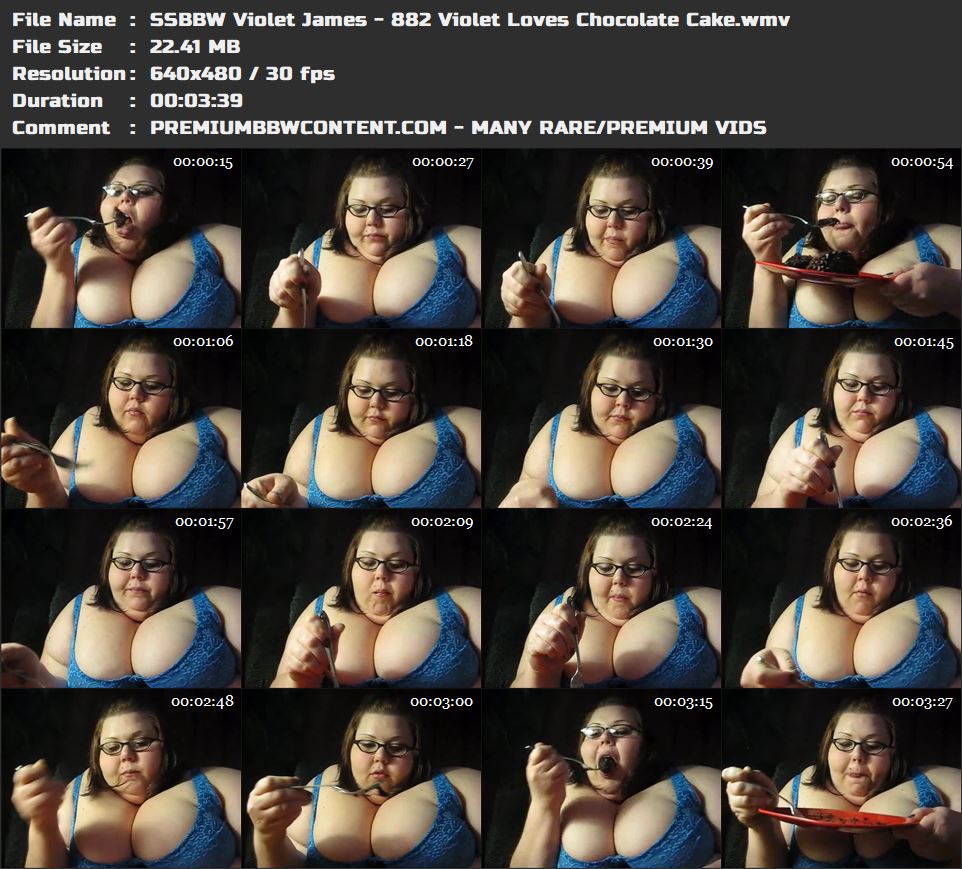SSBBW Violet James - 882 Violet Loves Chocolate Cake thumbnails