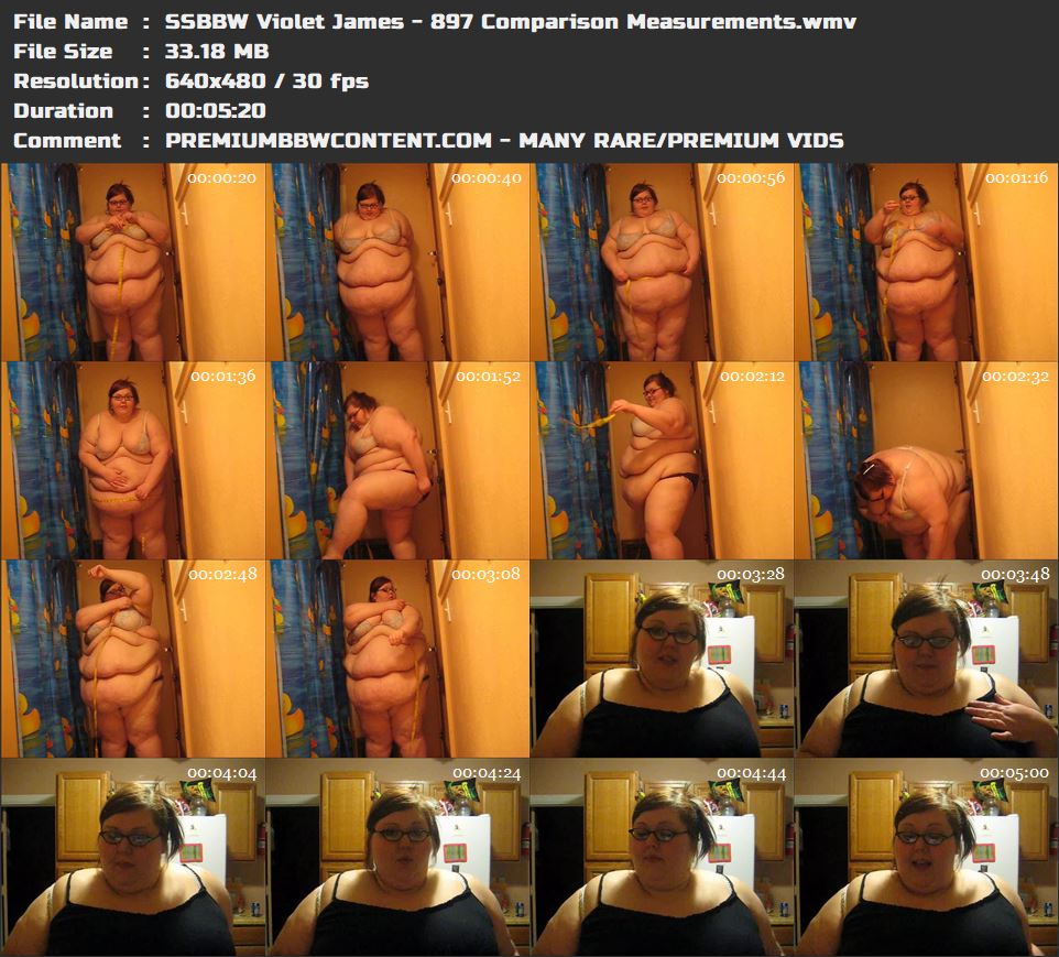 SSBBW Violet James - 897 Comparison Measurements thumbnails