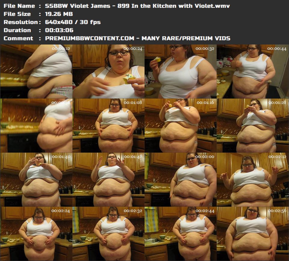 SSBBW Violet James - 899 In the Kitchen with Violet thumbnails