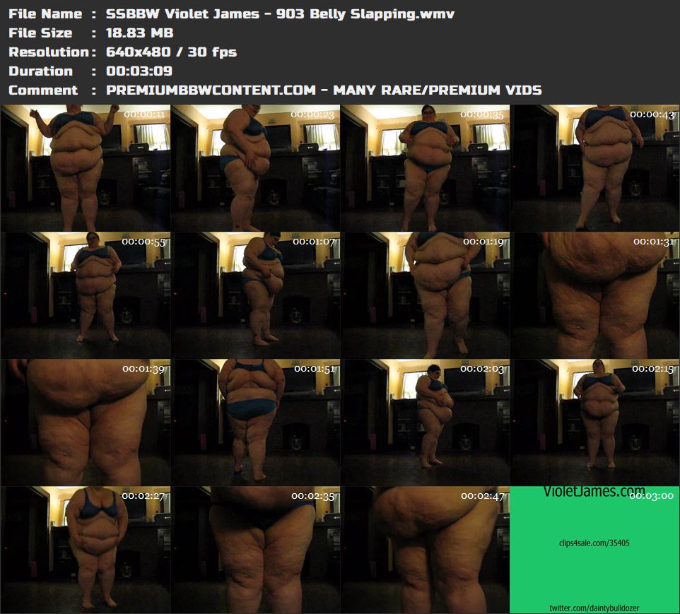 SSBBW Violet James - 903 Belly Slapping thumbnails