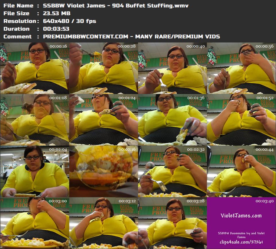 SSBBW Violet James - 904 Buffet Stuffing thumbnails
