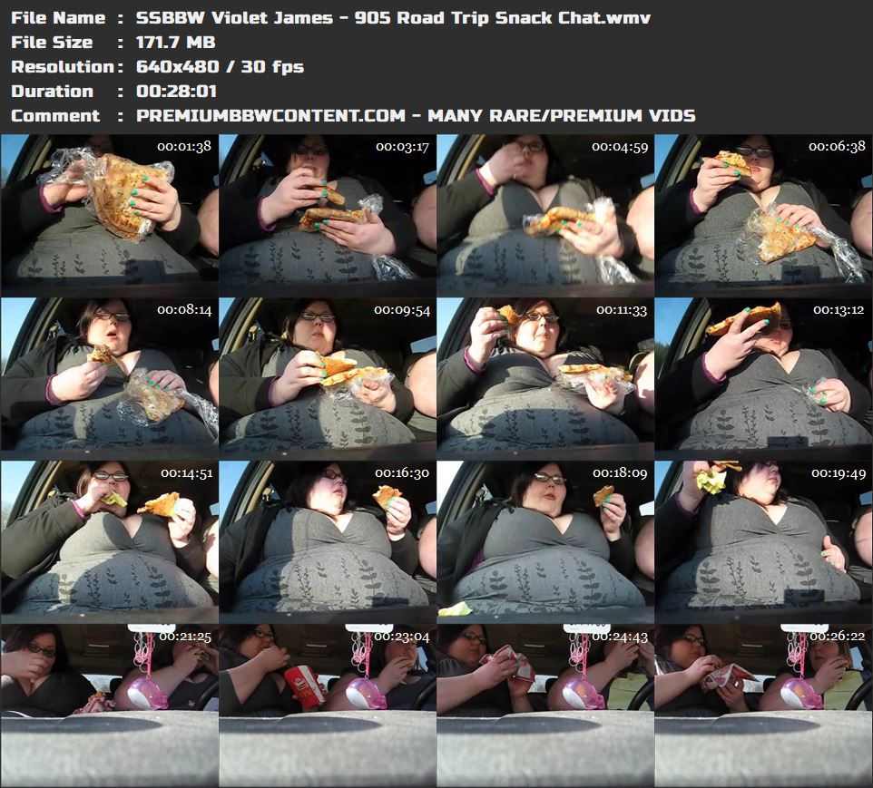SSBBW Violet James - 905 Road Trip Snack Chat thumbnails