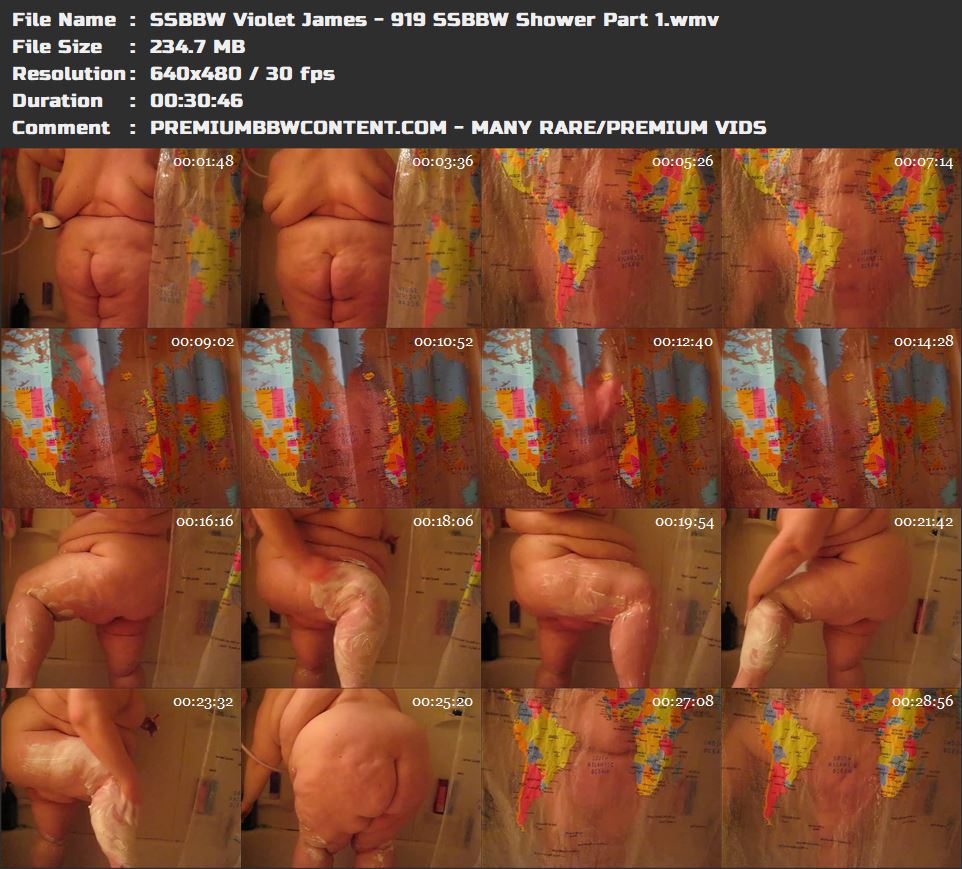 SSBBW Violet James - 919 SSBBW Shower Part 1 thumbnails