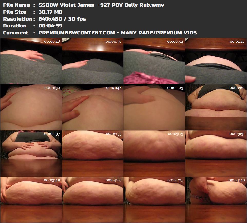 SSBBW Violet James - 927 POV Belly Rub thumbnails