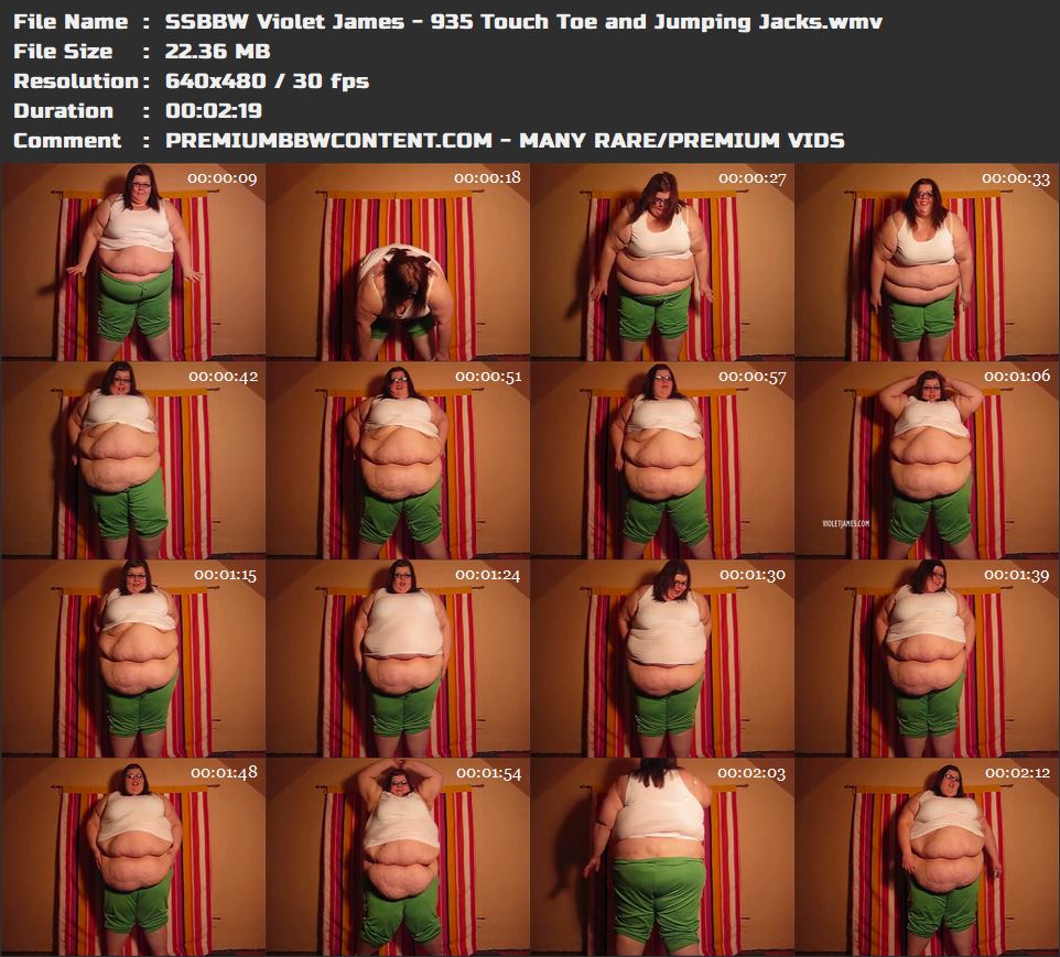 SSBBW Violet James - 935 Touch Toe and Jumping Jacks thumbnails