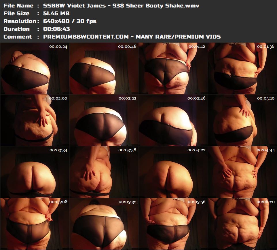 SSBBW Violet James - 938 Sheer Booty Shake thumbnails