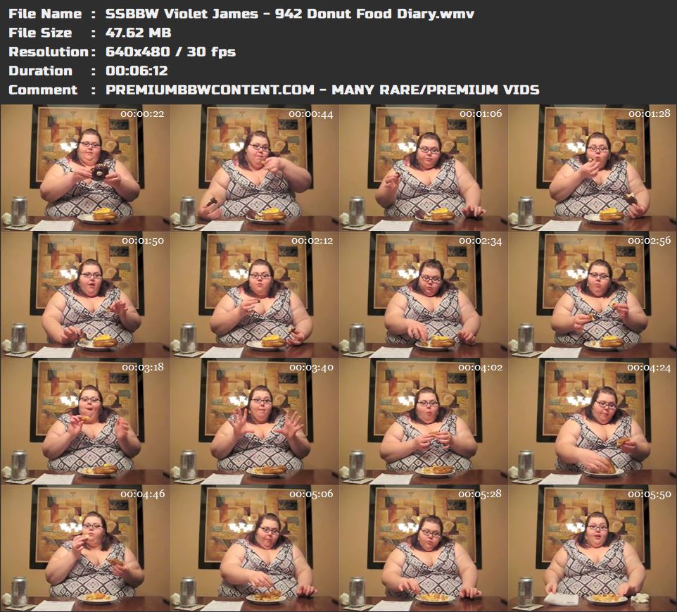 SSBBW Violet James - 942 Donut Food Diary thumbnails