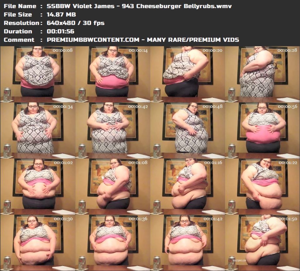 SSBBW Violet James - 943 Cheeseburger Bellyrubs thumbnails