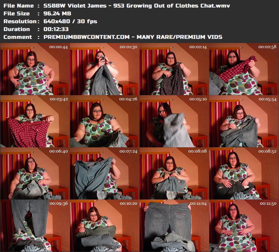 SSBBW Violet James - 953 Growing Out of Clothes Chat thumbnails