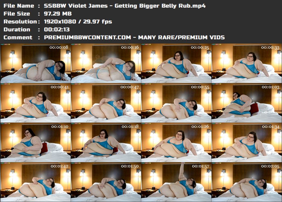 SSBBW Violet James - Getting Bigger Belly Rub thumbnails