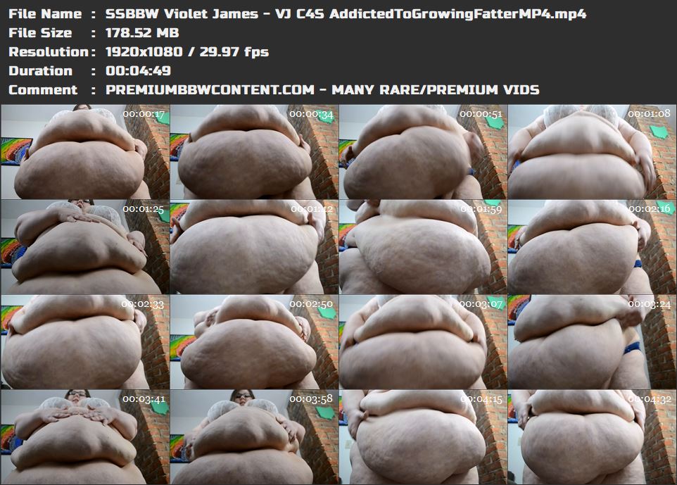 SSBBW Violet James - VJ C4S AddictedToGrowingFatterMP4 thumbnails