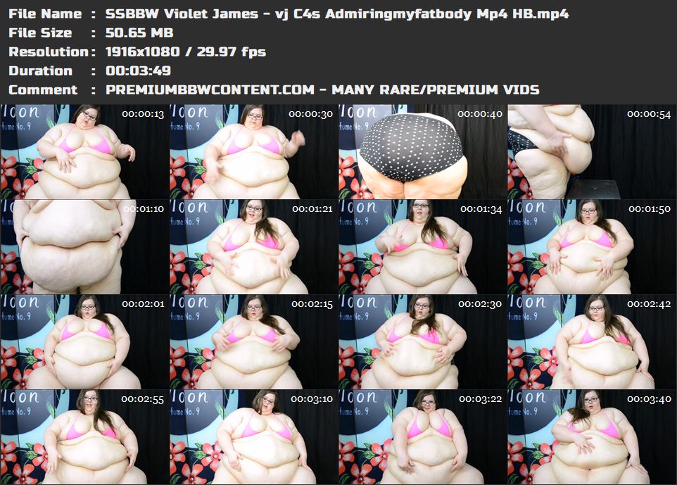 SSBBW Violet James - vj C4s Admiringmyfatbody Mp4 HB thumbnails