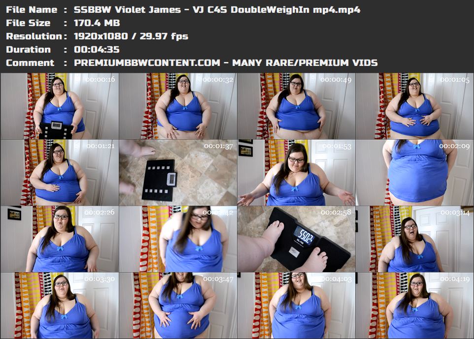 SSBBW Violet James - VJ C4S DoubleWeighIn mp4 thumbnails