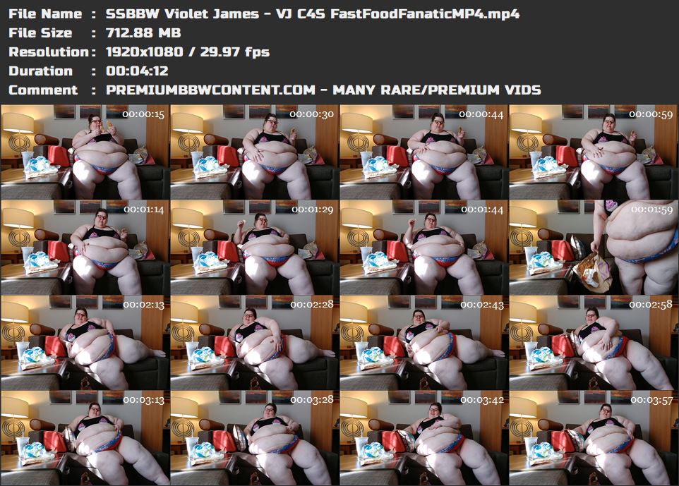 SSBBW Violet James - VJ C4S FastFoodFanaticMP4 thumbnails