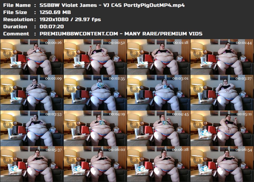 SSBBW Violet James - VJ C4S PortlyPigOutMP4 thumbnails
