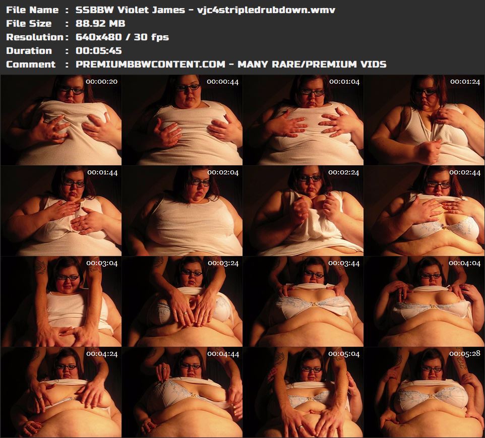 SSBBW Violet James - vjc4stripledrubdown thumbnails